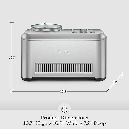 Breville Smart Scoop Ice Cream Maker, Silver
