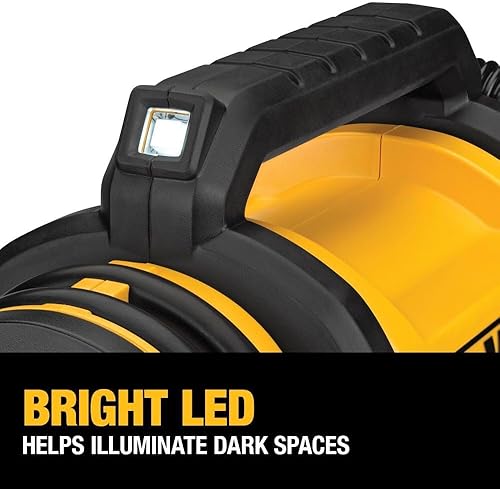 DEWALT 20V MAX Tire Inflator - Compact Portable with Automatic Shut Off & LED Light (Bare Tool DCC020IB)