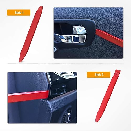 GOOACC 5-Piece Nylon Auto Trim Removal Tool Kit for Car Panel & Dashboard - No-Scratch Red