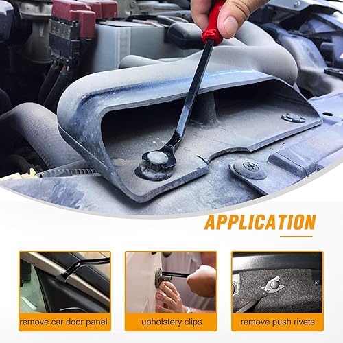 GOOACC 5-Piece Nylon Auto Trim Removal Tool Kit for Car Panel & Dashboard - No-Scratch Red