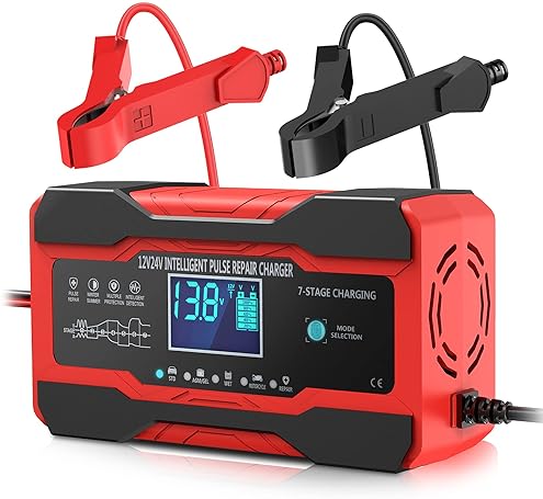 YONHAN 10-Amp Smart Car Battery Charger 12V/24V with Desulfator and Temperature Compensation