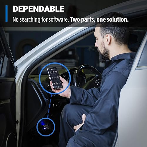 Lemur Bluetooth OBDII Scan Tool for iPhone/Android - No Subscription - Car Code Reader - Diagnose 7000+ Issues from 1996+