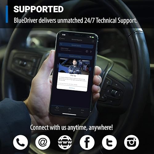 Lemur Bluetooth OBDII Scan Tool for iPhone/Android - No Subscription - Car Code Reader - Diagnose 7000+ Issues from 1996+