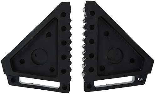 MAXXHAUL 70472 Heavy Duty Black Wheel Chock 2-Pack, Solid Rubber, 8" x 4" x 6" Dimensions