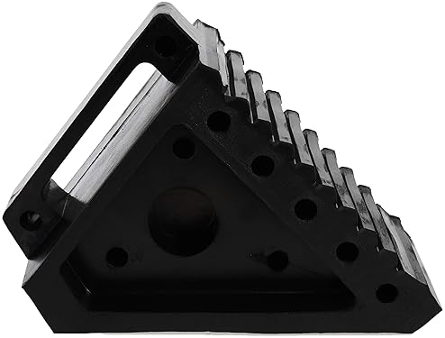 MAXXHAUL 70472 Heavy Duty Black Wheel Chock 2-Pack, Solid Rubber, 8" x 4" x 6" Dimensions