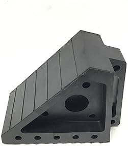 MAXXHAUL 70472 Heavy Duty Black Wheel Chock 2-Pack, Solid Rubber, 8" x 4" x 6" Dimensions