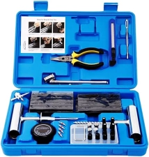 Autown Heavy Duty Tire Repair Kit - 68pcs Universal Tools for Car, Motorcycle, Truck, ATV, RV, SUV - Fix Punctures, Plug Flats