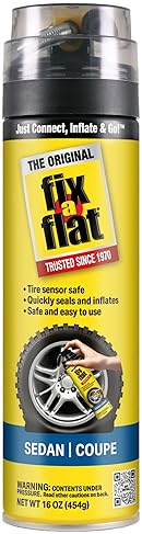 Fix-A-FLAT Emergency Flat Tire Repair and Inflator for Standard Tires, Eco-Friendly Formula, Universal Fit, 16 oz.