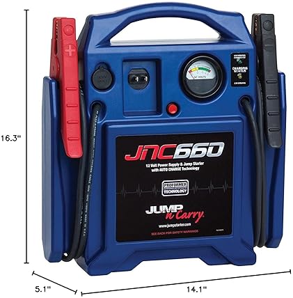 Clore Automotive Jump-N-Carry JNC660 1700 Peak Amp 12V Jump Starter in Blue