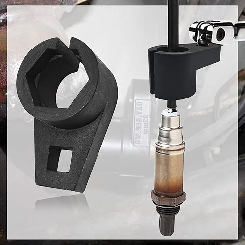 Universal Offset Oxygen Sensor Socket, 3/8" Drive, 7/8" (22mm), Wire Gate, Side Access - Prevent Wire Damage - Fits Most Cars