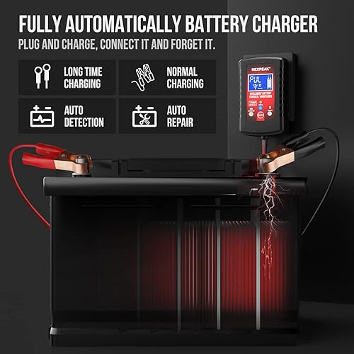NEXPEAK Smart 1.75-Amp Car Battery Charger for 6V & 12V Lead Acid Batteries