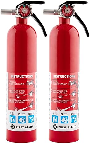 First Alert Standard Home Fire Extinguisher, Red, 2-Pack - Home1-2