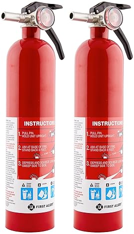 First Alert Standard Home Fire Extinguisher, Red, 2-Pack - Home1-2