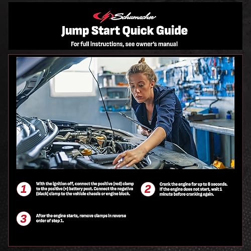 Schumacher Electric DSR ProSeries 12V 1800 Peak Amps Jump Starter for Gas & Diesel Engines
