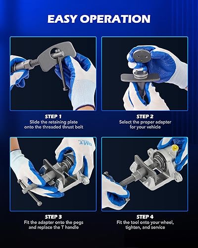 Orion Disc Brake Piston Caliper Compressor Tool Set for Brake Pad Replacement, Fits Most Autos