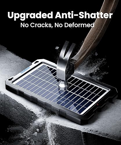 Portable Waterproof Solar Panel Charger 12V for Car, Boat, RV - POWOXI 7.5W Trickle Maintainer