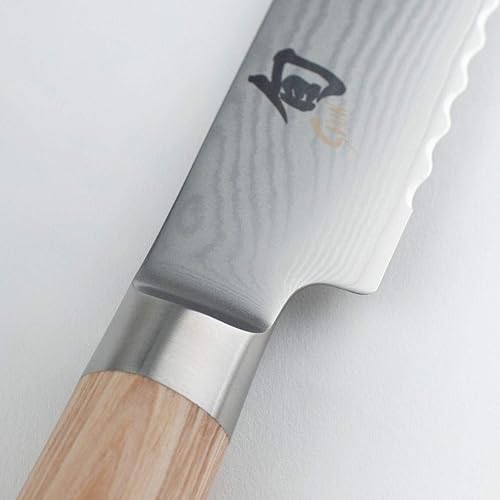Shun Classic Blonde 9" Bread Knife - Japanese Serrated Knife with VG-MAX Core
