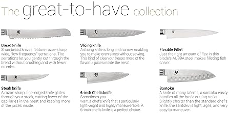 Shun Classic Blonde 9" Bread Knife - Japanese Serrated Knife with VG-MAX Core