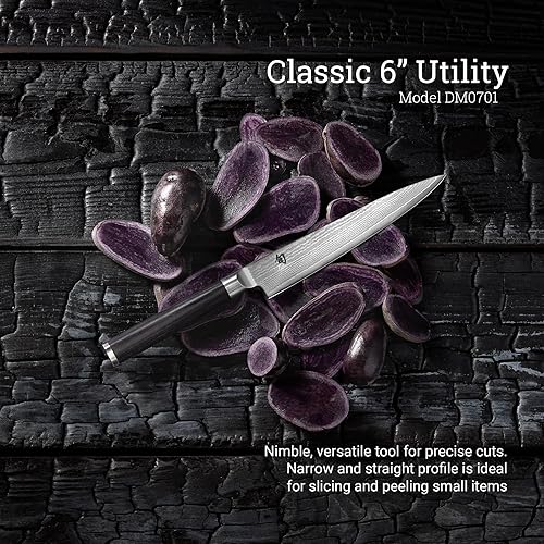 Shun Classic 6" Utility Knife - Handcrafted Japanese Kitchen Knife with VG-MAX Core