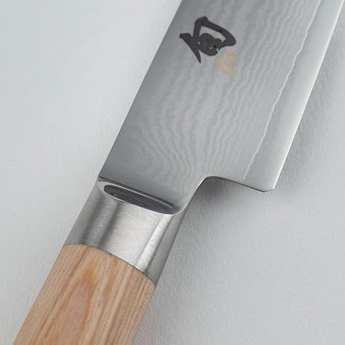 Shun Classic Blonde 6" Utility Knife | Japanese VG-MAX Core | Damascus Steel | Pakkawood Handle | Precision for Chefs