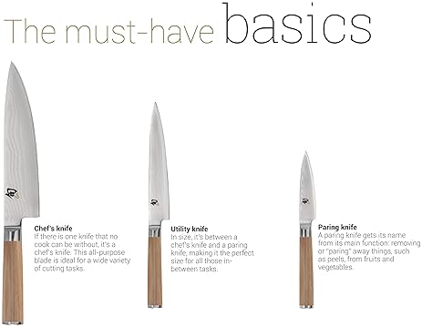 Shun Classic Blonde 6" Utility Knife | Japanese VG-MAX Core | Damascus Steel | Pakkawood Handle | Precision for Chefs