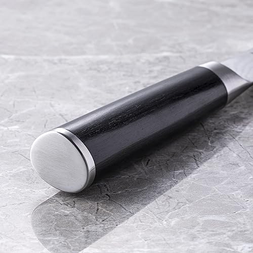 Shun Classic 10" Chef's Knife - Handcrafted Japanese Kitchen Knife for Pro & Home Chefs, VG-MAX Core, Damascus Steel