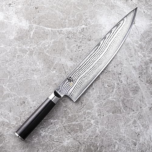 Shun Classic 10" Chef's Knife - Handcrafted Japanese Kitchen Knife for Pro & Home Chefs, VG-MAX Core, Damascus Steel