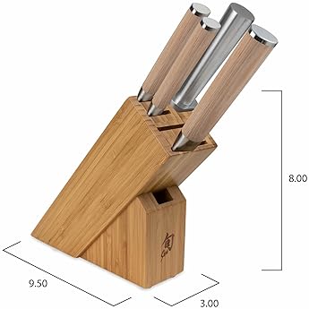 Shun Classic Blonde 5-Piece Knife Set with Japanese Damascus Steel Blades