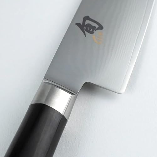 Shun Classic 5.5" Santoku Knife with VG-MAX Core and Damascus Cladding, Pakkawood Handle: Versatile Japanese Cutting Tool