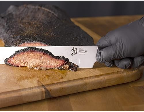 Shun Classic 12" Brisket Knife - Japanese Handcrafted Meat Carving Knife with Wooden Sheath