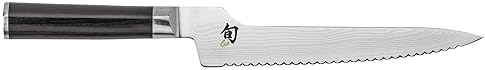 Shun Classic 8.25" Offset Bread Knife - Handcrafted Japanese Serrated Knife for Professional and Home Chefs