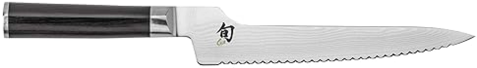 Shun Classic 8.25" Offset Bread Knife - Handcrafted Japanese Serrated Knife for Professional and Home Chefs