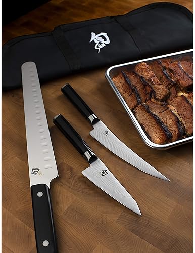 Shun Classic BBQ Knife Set with Damascus Stainless Steel, 4 Pieces