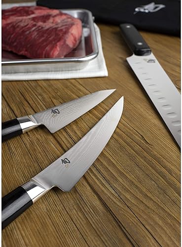 Shun Classic BBQ Knife Set with Damascus Stainless Steel, 4 Pieces