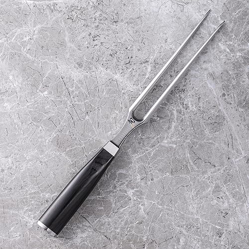 Shun Classic 6.5" Carving Fork - Handcrafted Stainless Steel 2-Prong Fork