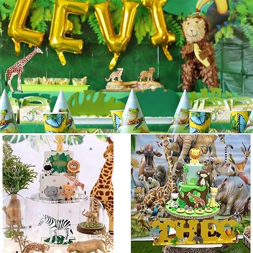 BOLZRA SAFARI ZOO ANIMALS FIGURES TOY SET - 14 REALISTIC AFRICAN WILDLIFE FIGURINES FOR KIDS