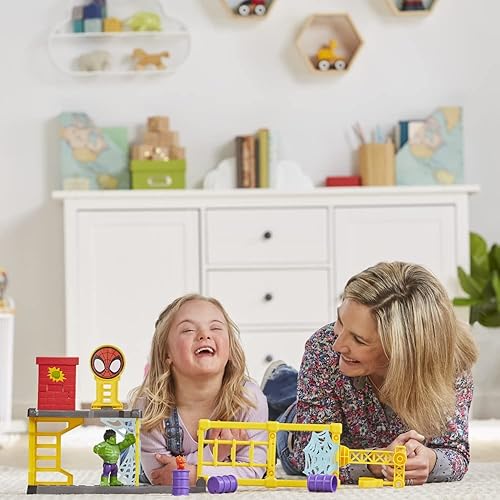 Hasbro Hulk's Smash Yard Playset - Spidey and Friends Preschool Toy (Amazon Exclusive)