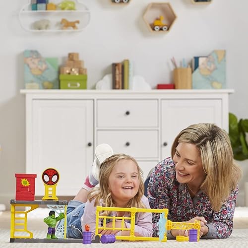 Hasbro Hulk's Smash Yard Playset - Spidey and Friends Preschool Toy (Amazon Exclusive)