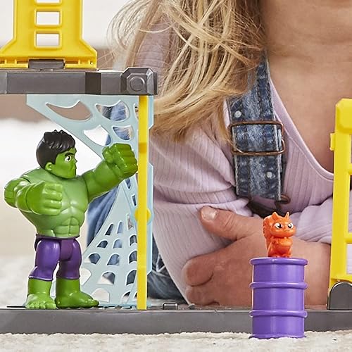 Hasbro Hulk's Smash Yard Playset - Spidey and Friends Preschool Toy (Amazon Exclusive)