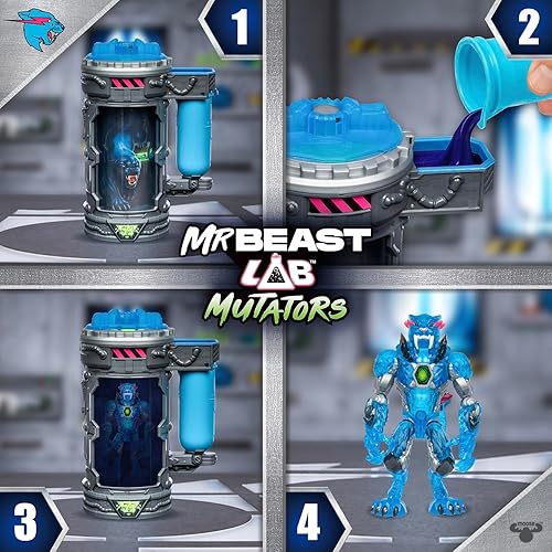 MrBeast Lab Mutators: Transform The Ultimate Beast, Create MrBeast Stealth Panther Action Figure. Collect All 3!