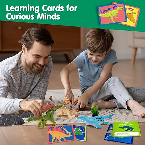 COCO&Friends Dinosaur Backpack Play Set - Portable 3D Mat for Prehistoric Play - Open-Ended Toys for Kids 3-5