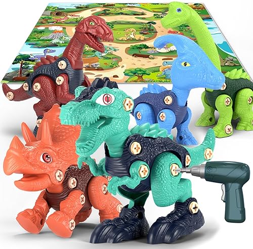 JASONWELL KIDS DINOSAUR BUILDING TOY SET - EDUCATIONAL STEM CONSTRUCTION KIT FOR BOYS & GIRLS AGES 3-8+