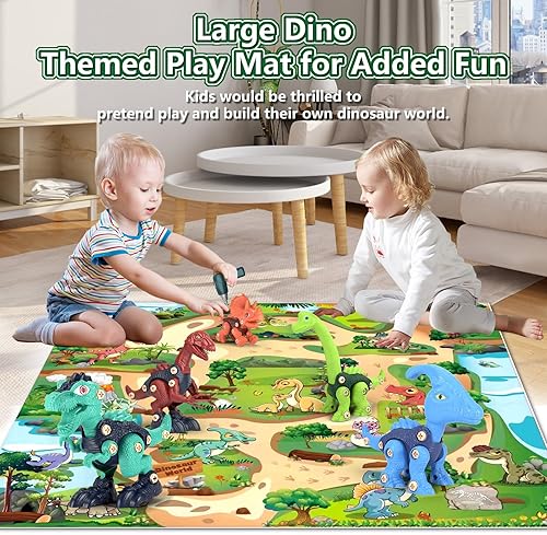 JASONWELL KIDS DINOSAUR BUILDING TOY SET - EDUCATIONAL STEM CONSTRUCTION KIT FOR BOYS & GIRLS AGES 3-8+