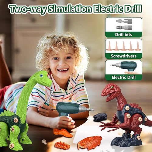 JASONWELL KIDS DINOSAUR BUILDING TOY SET - EDUCATIONAL STEM CONSTRUCTION KIT FOR BOYS & GIRLS AGES 3-8+