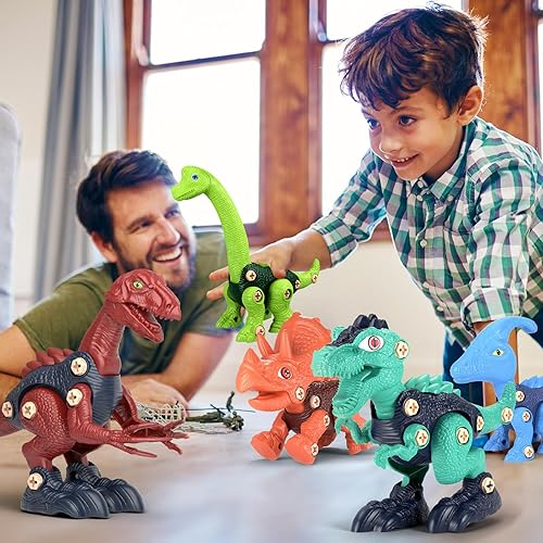 JASONWELL KIDS DINOSAUR BUILDING TOY SET - EDUCATIONAL STEM CONSTRUCTION KIT FOR BOYS & GIRLS AGES 3-8+