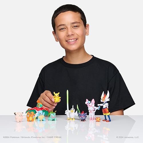 POKEMON BATTLE FIGURE SET: CINDERACE 4.5-INCH + PIKACHU & MORE - 10 PACK (AMAZON EXCLUSIVE)