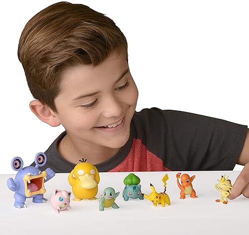 POKEMON BATTLE FIGURE 8-PACK WITH PIKACHU, BULBASAUR, SQUIRTLE, CHARMANDER, MEOWTH, JIGGLYPUFF, LOUDRED, PSYDUCK
