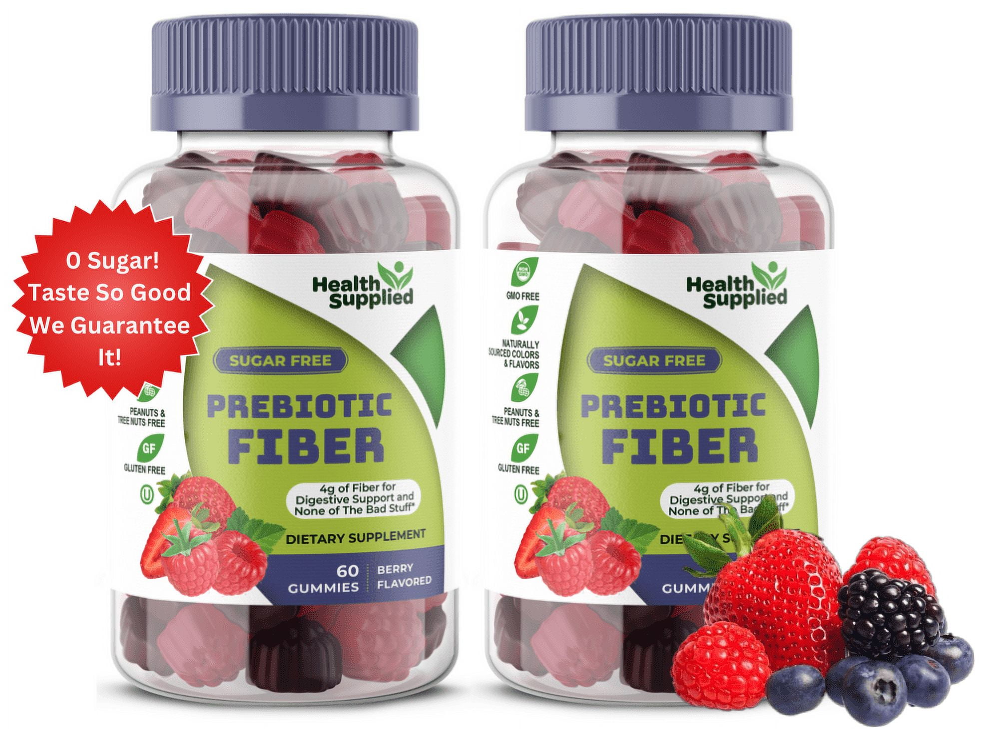 HEALTH SUPPLIED SUGAR-FREE PREBIOTIC FIBER GUMMIES FOR GUT HEALTH | KETO-FRIENDLY, BERRY FLAVOR