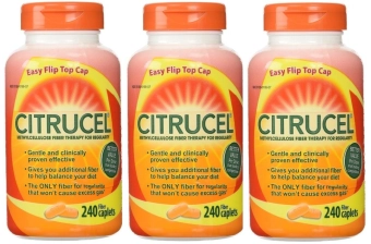 Citrucel Fiber Therapy 240 Caplets x 3 - Promotes Regularity