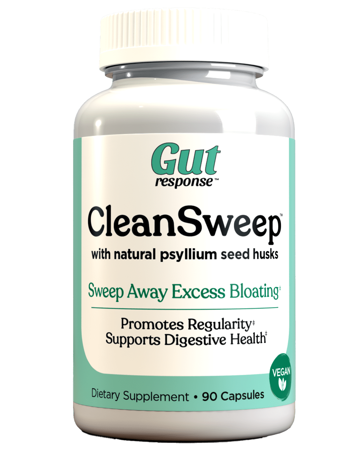 Natural Psyllium Fiber Capsules for Digestive Health - 90 ct